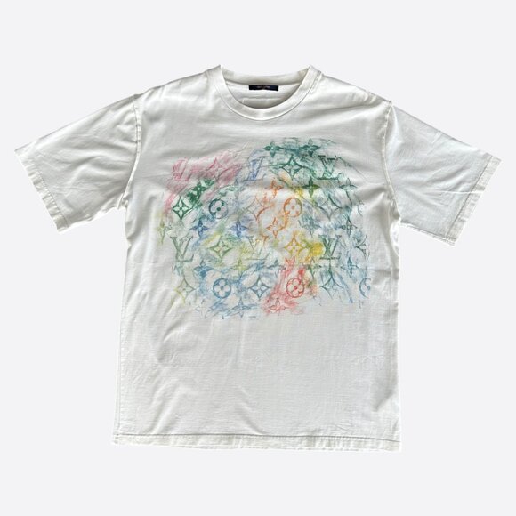 Louis Vuitton White Multicolor Pastel Monogram T-Shirt